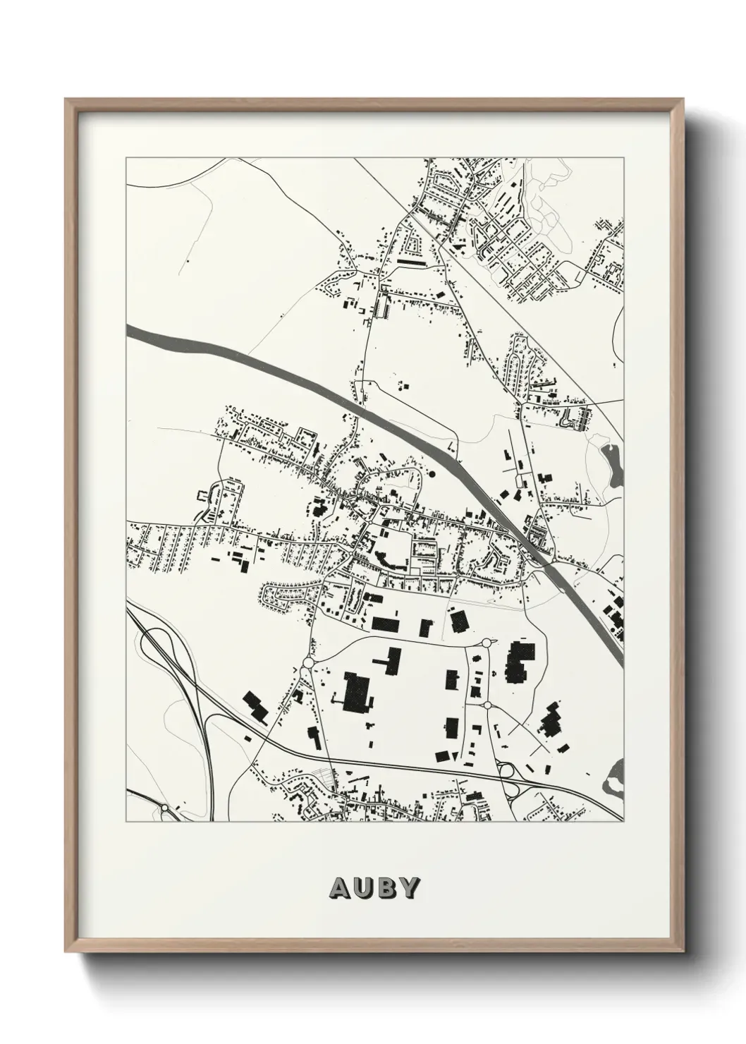 Un poster carte Auby