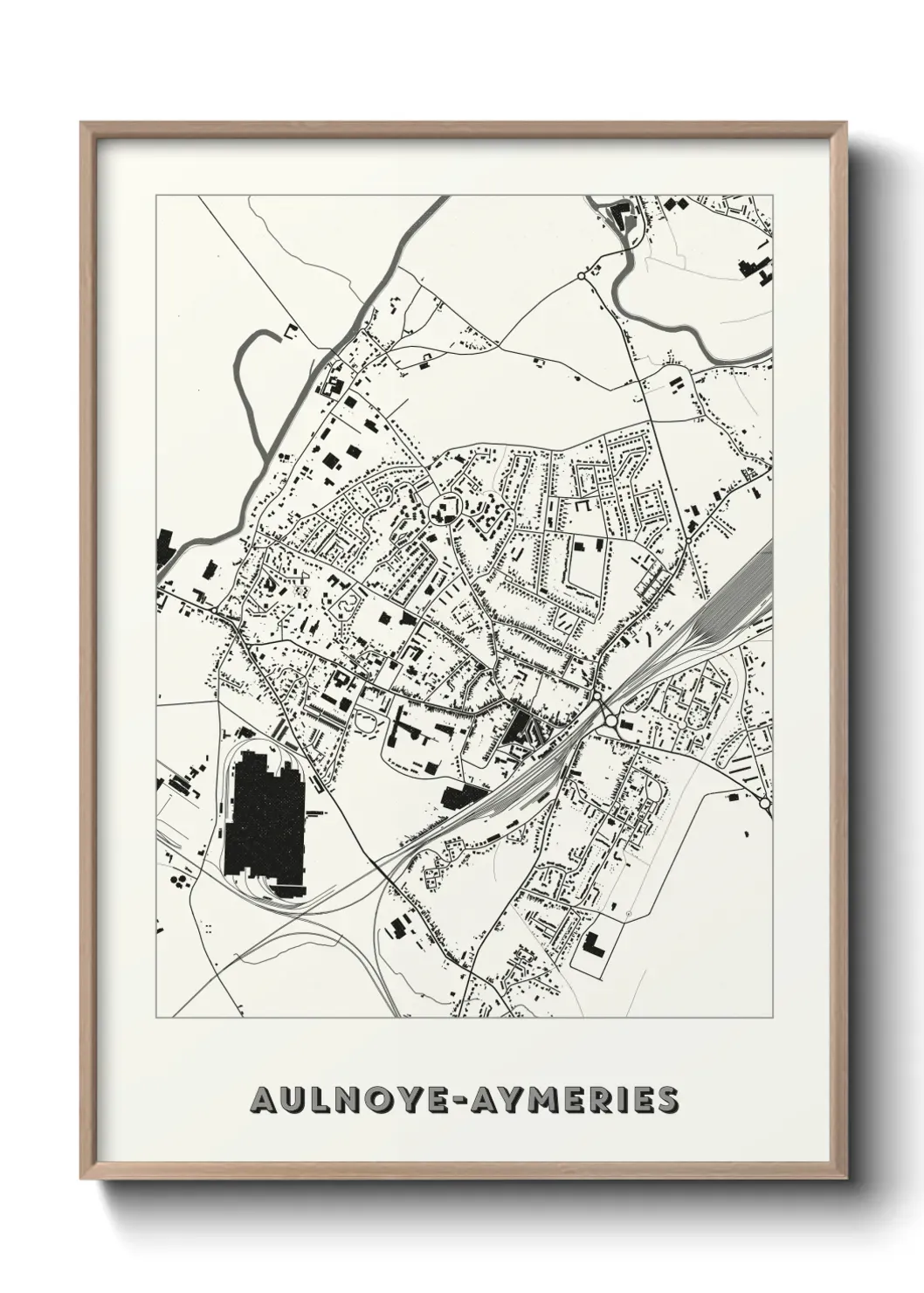 Un poster carte Aulnoye-Aymeries