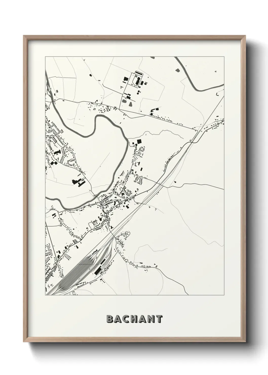 Un poster carte Bachant