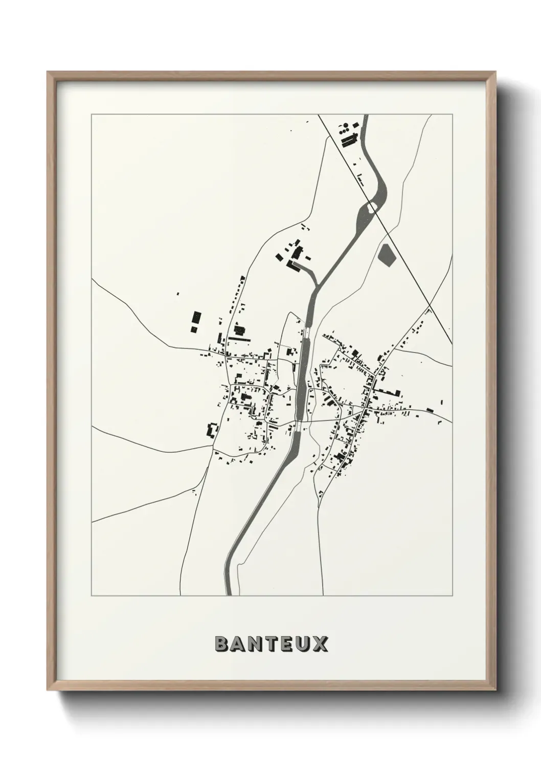 Un poster carte Banteux