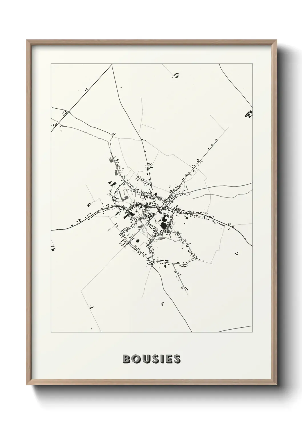 Un poster carte Bousies