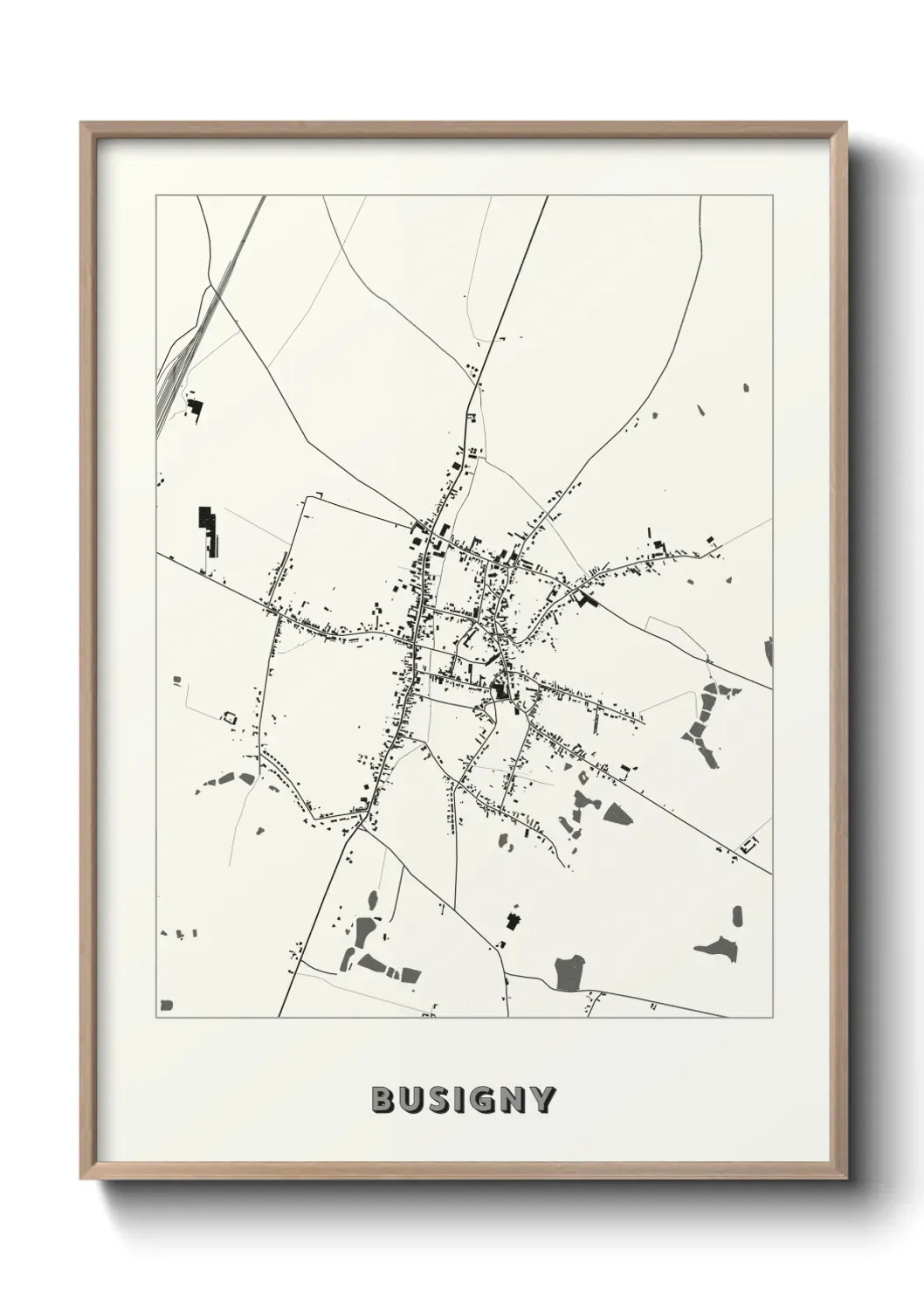 Un poster carte Busigny