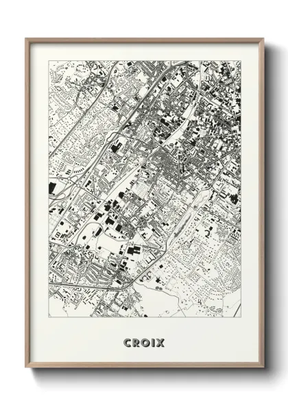 Une affiche de carte sur Croix