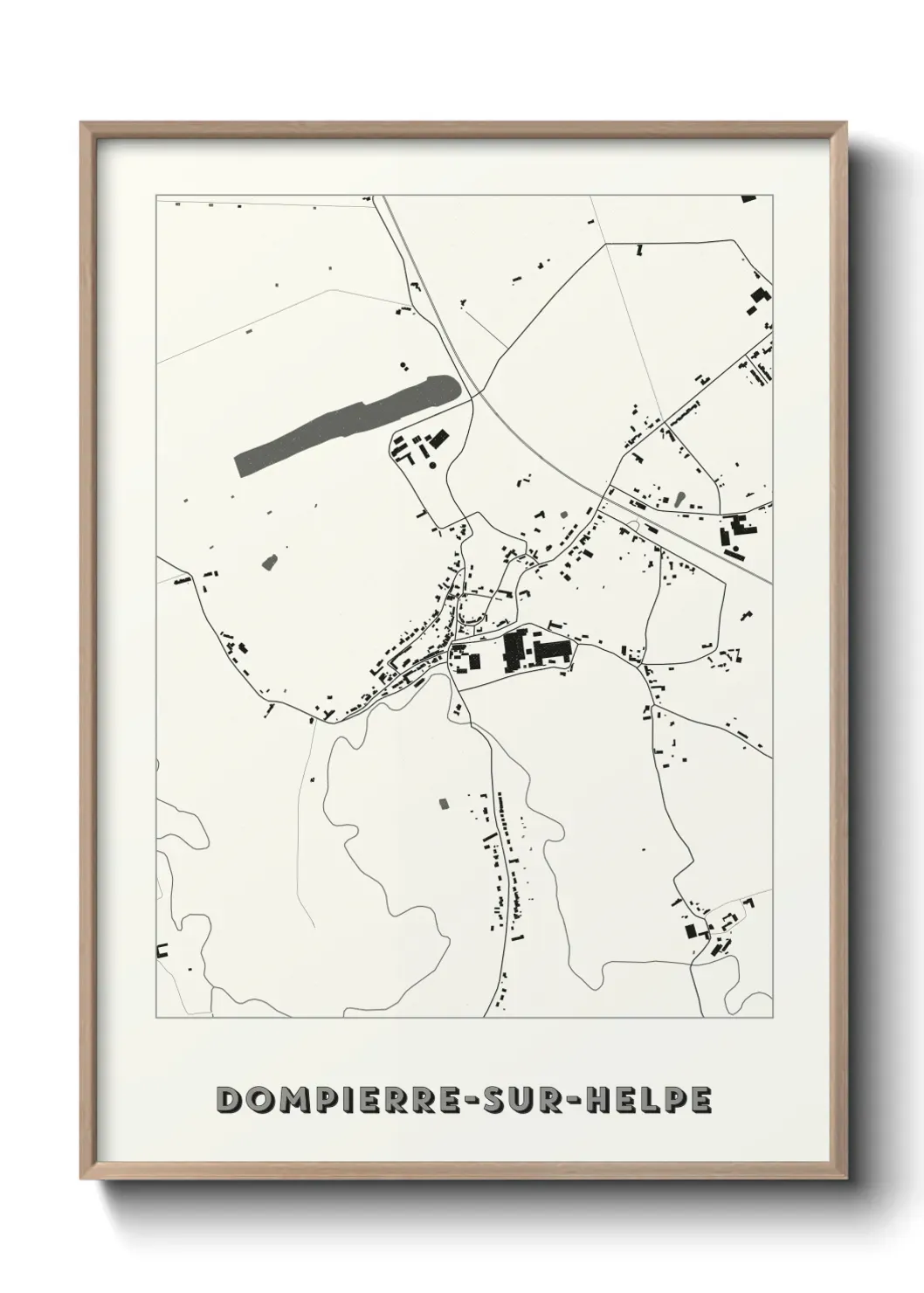 Un poster carte Dompierre-sur-Helpe