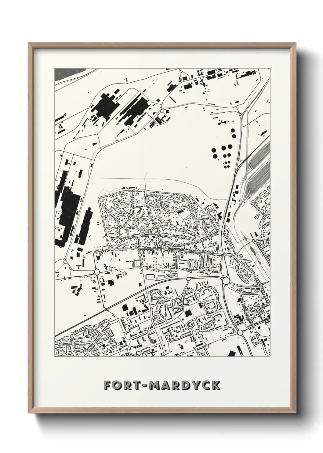 Un poster carte Fort-Mardyck