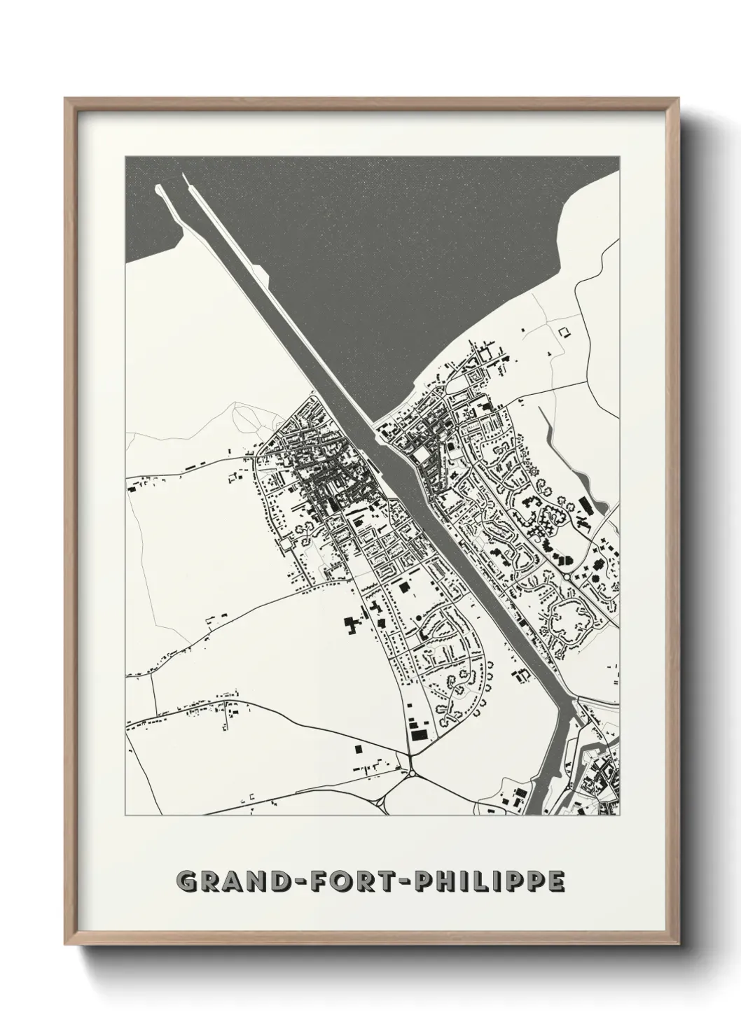 Un poster carte Grand-Fort-Philippe