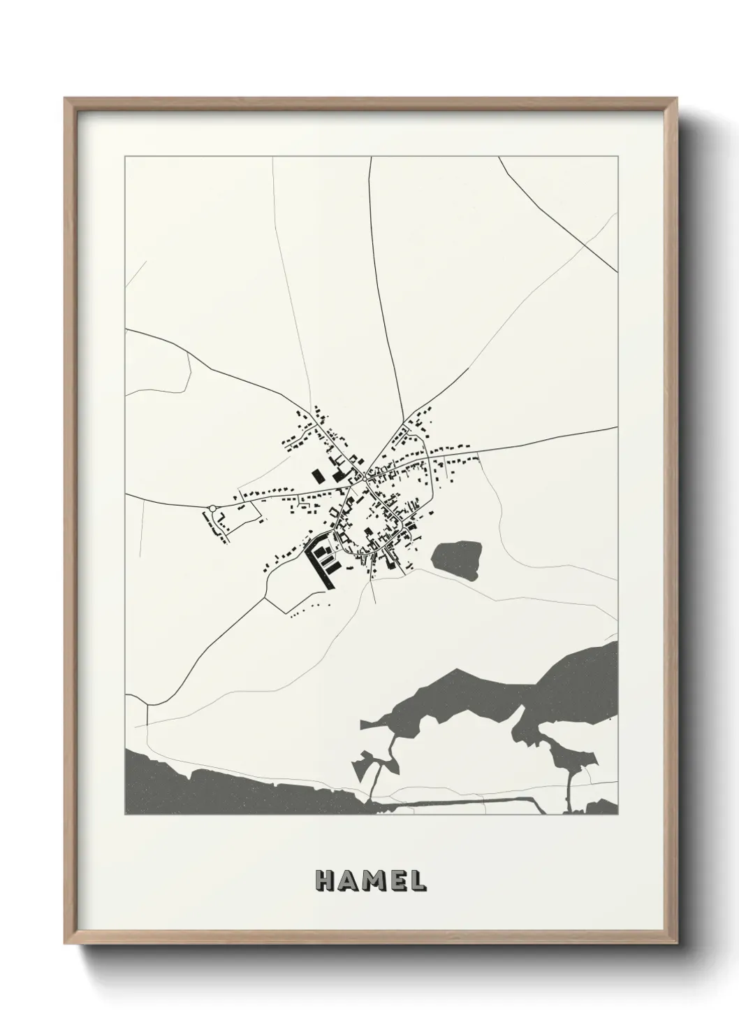 Un poster carte Hamel