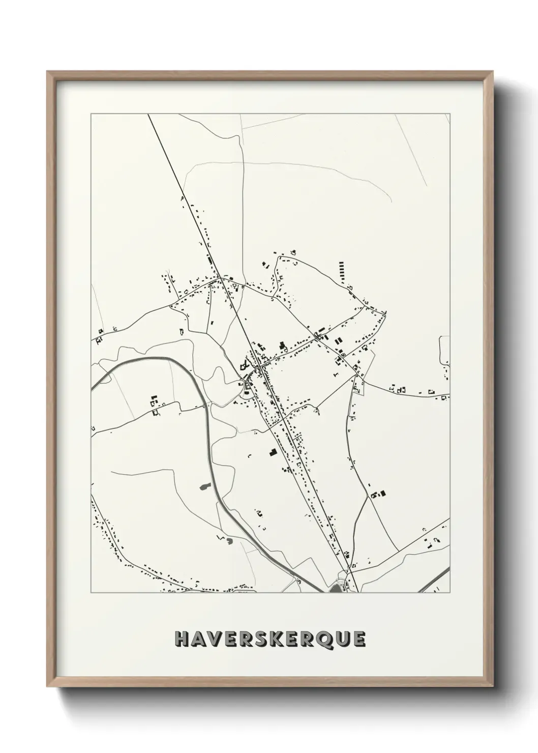 Un poster carte Haverskerque