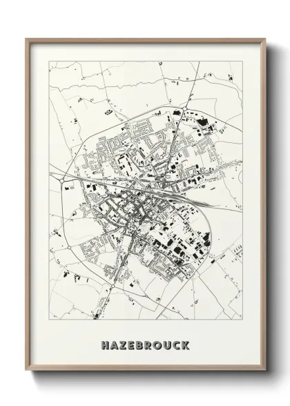 Une affiche de carte sur Hazebrouck