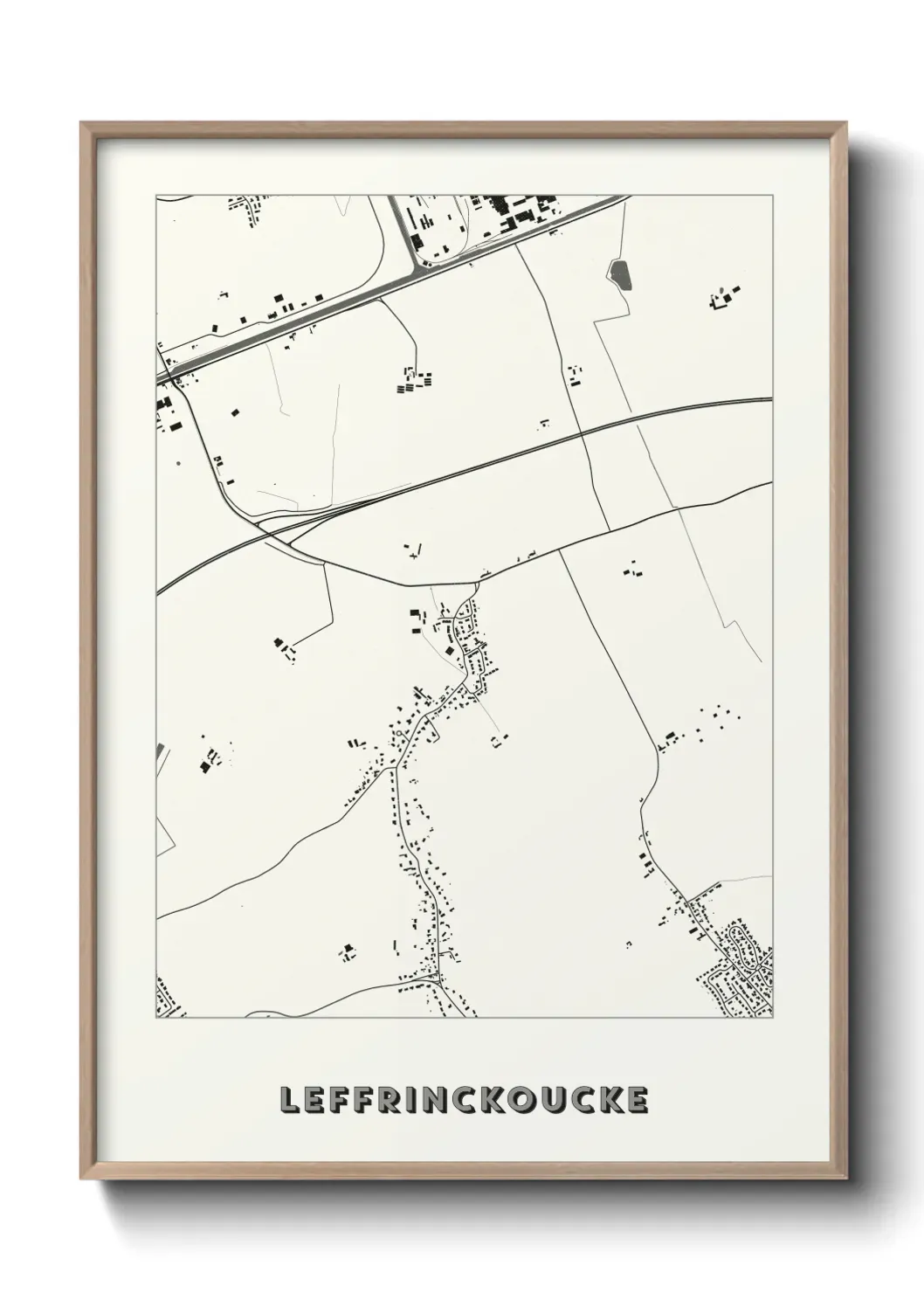 Un poster carte Leffrinckoucke