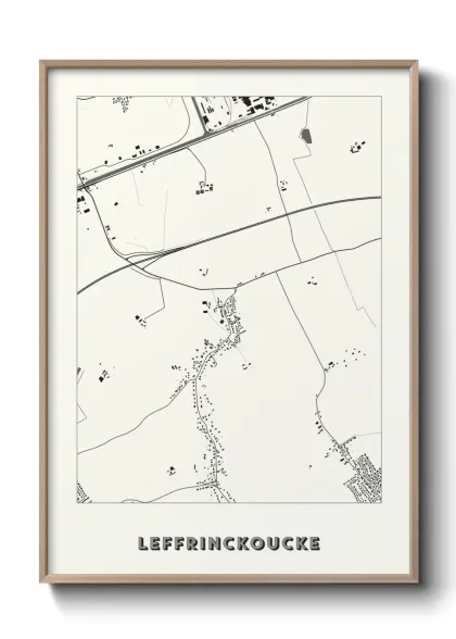 Une affiche de carte sur Leffrinckoucke