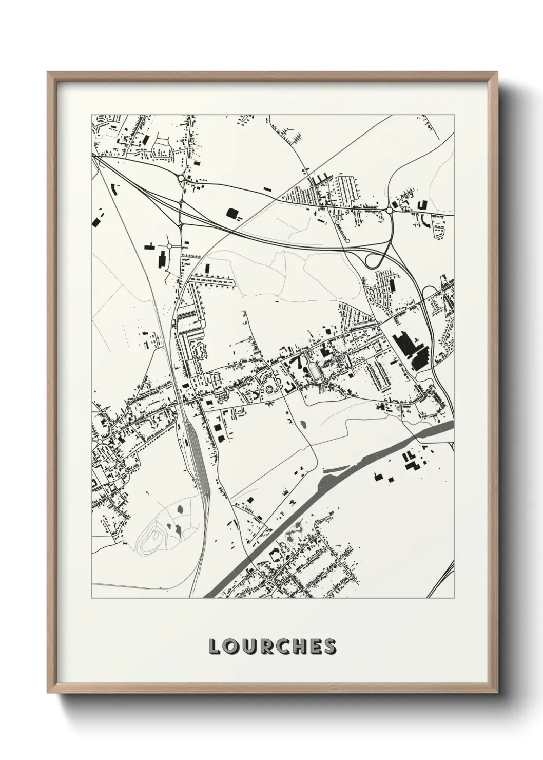 Un poster carte Lourches