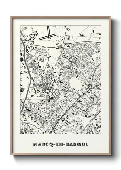 Une affiche de carte sur Marcq-en-Barœul