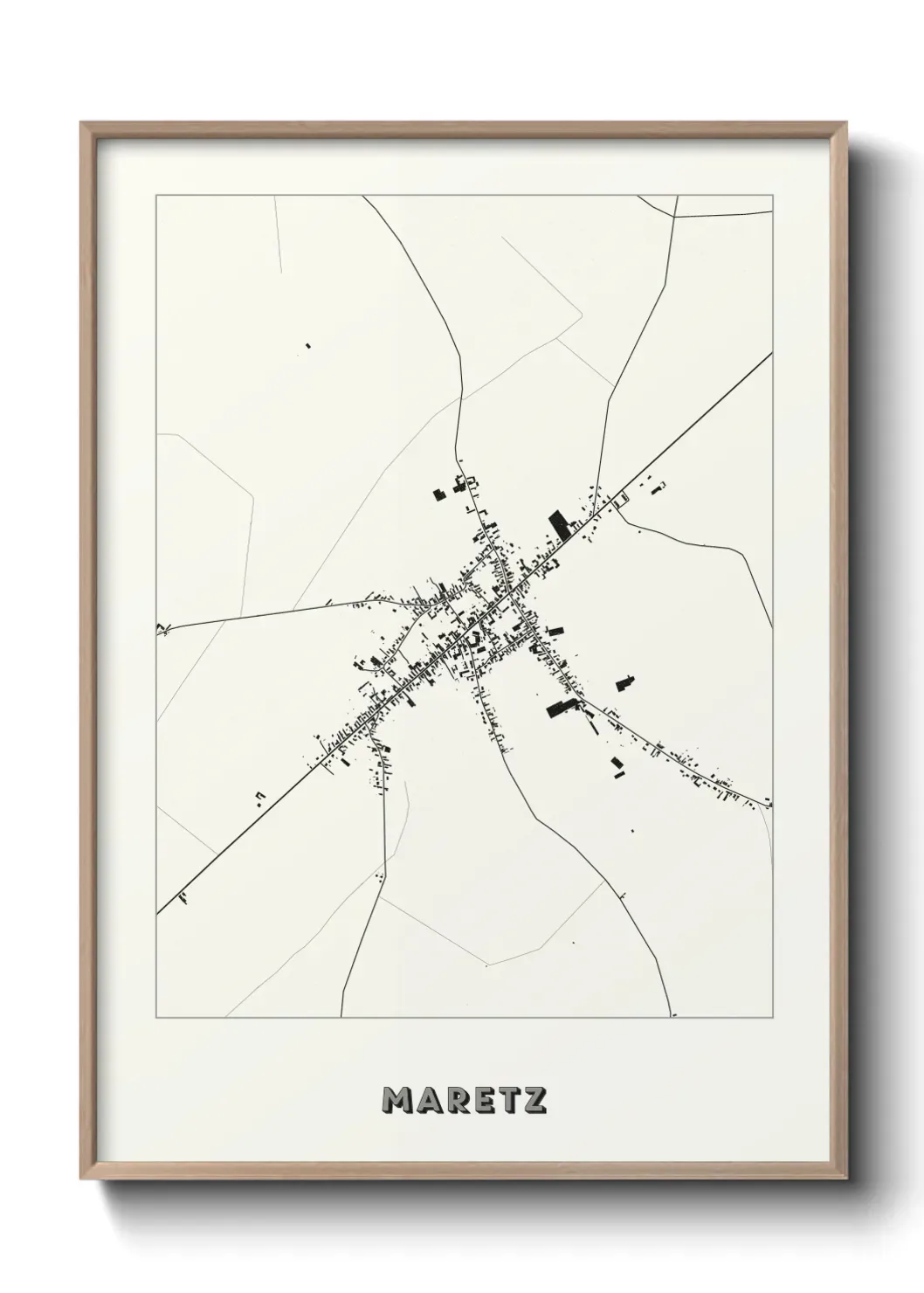 Un poster carte Maretz