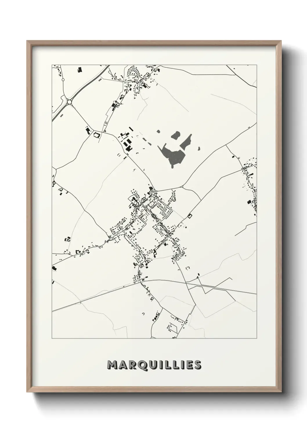 Un poster carte Marquillies