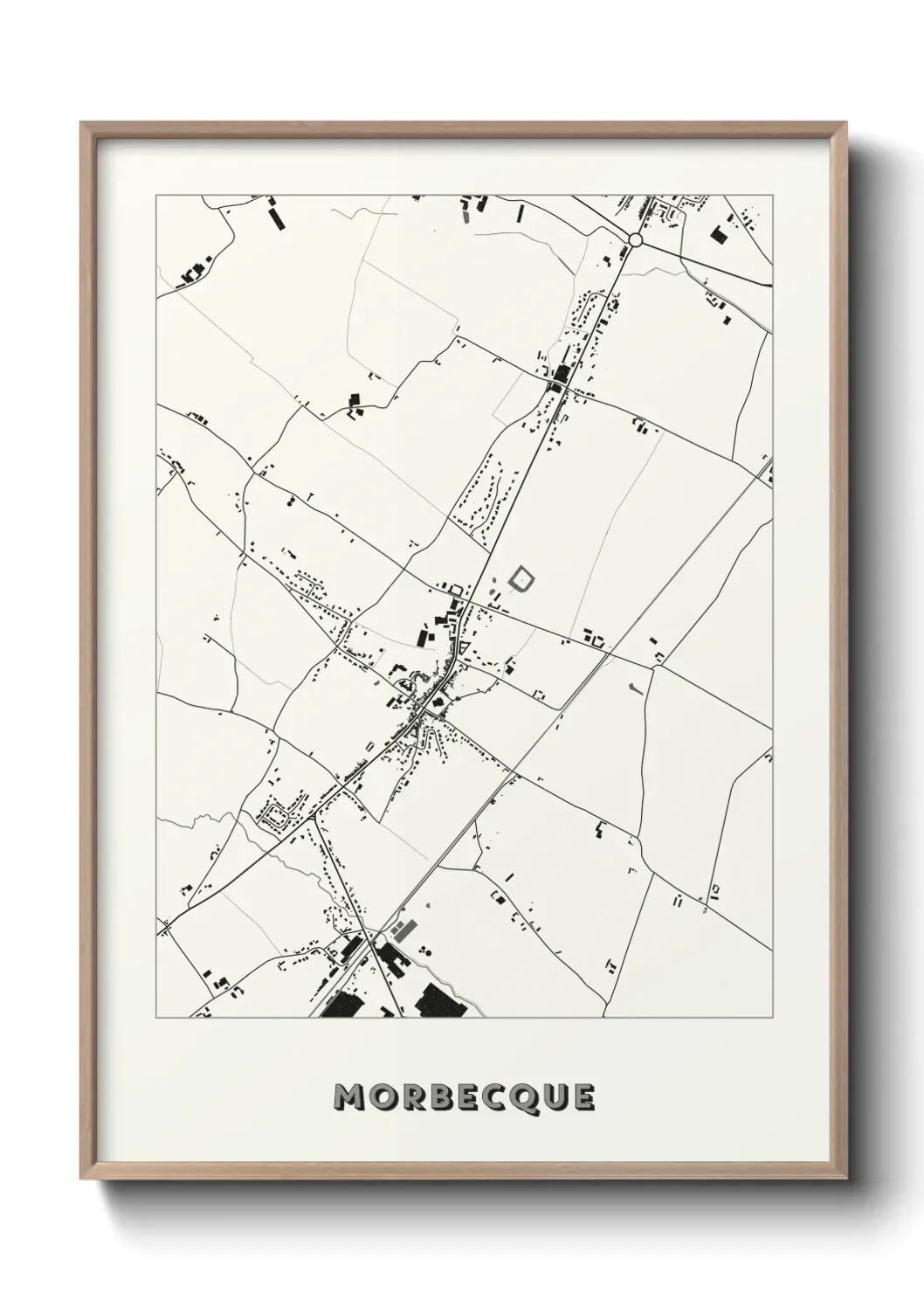 Un poster carte Morbecque