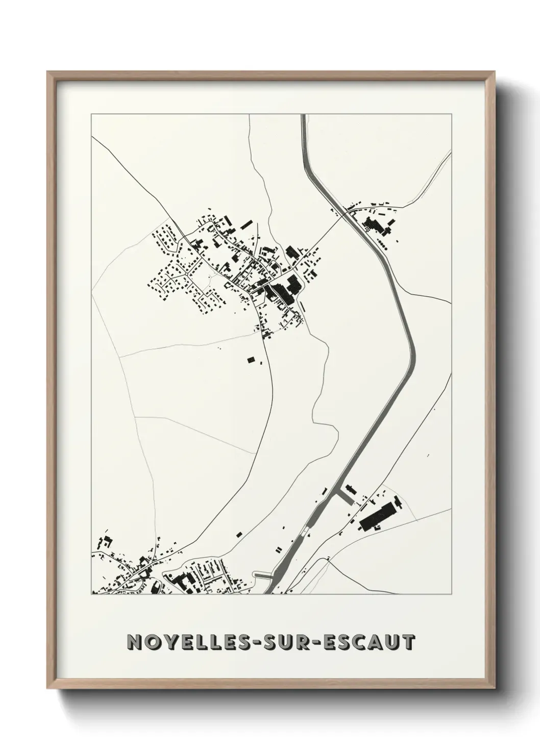 Un poster carte Noyelles-sur-Escaut