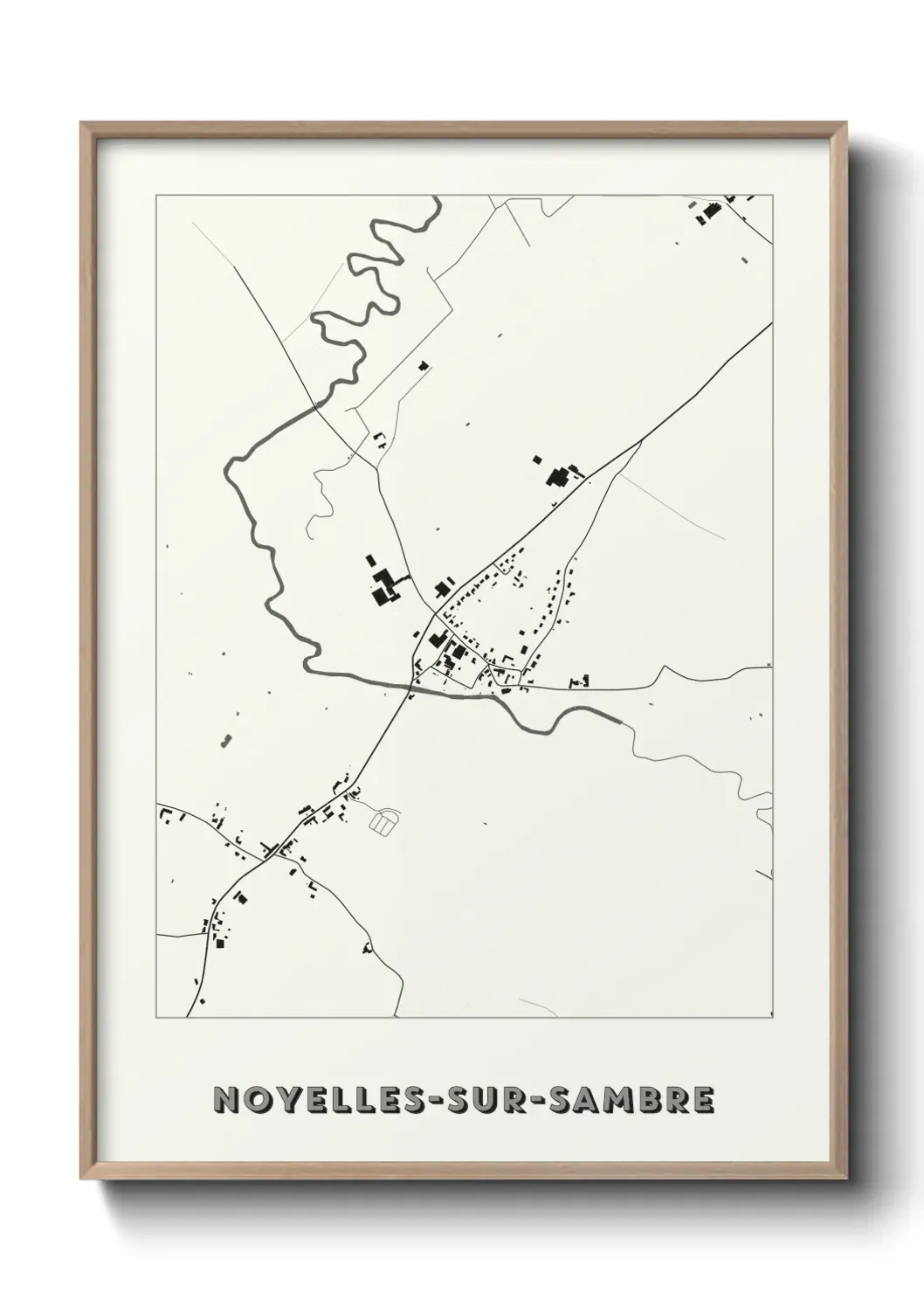 Un poster carte Noyelles-sur-Sambre