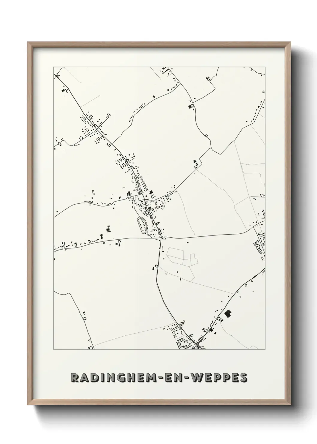 Un poster carte Radinghem-en-Weppes