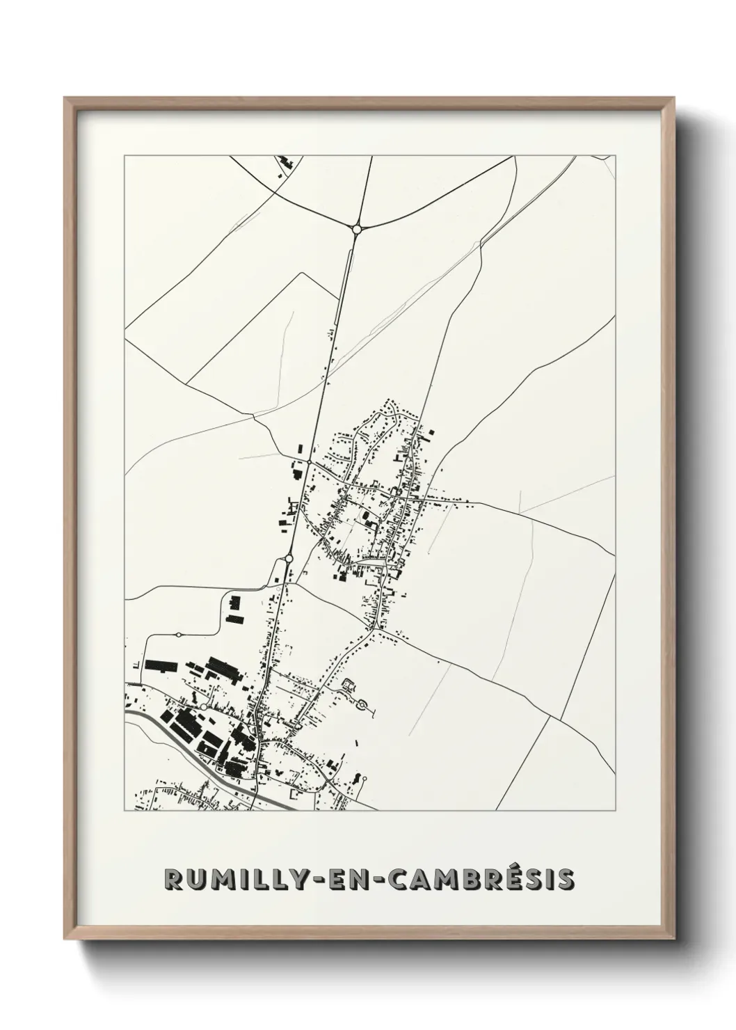 Un poster carte Rumilly-en-Cambrésis