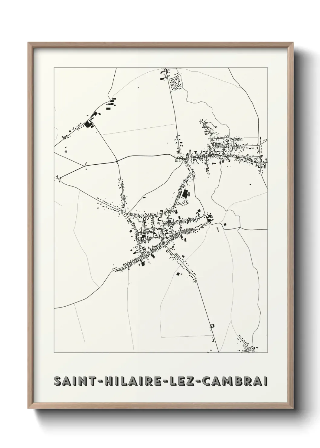 Un poster carte Saint-Hilaire-lez-Cambrai