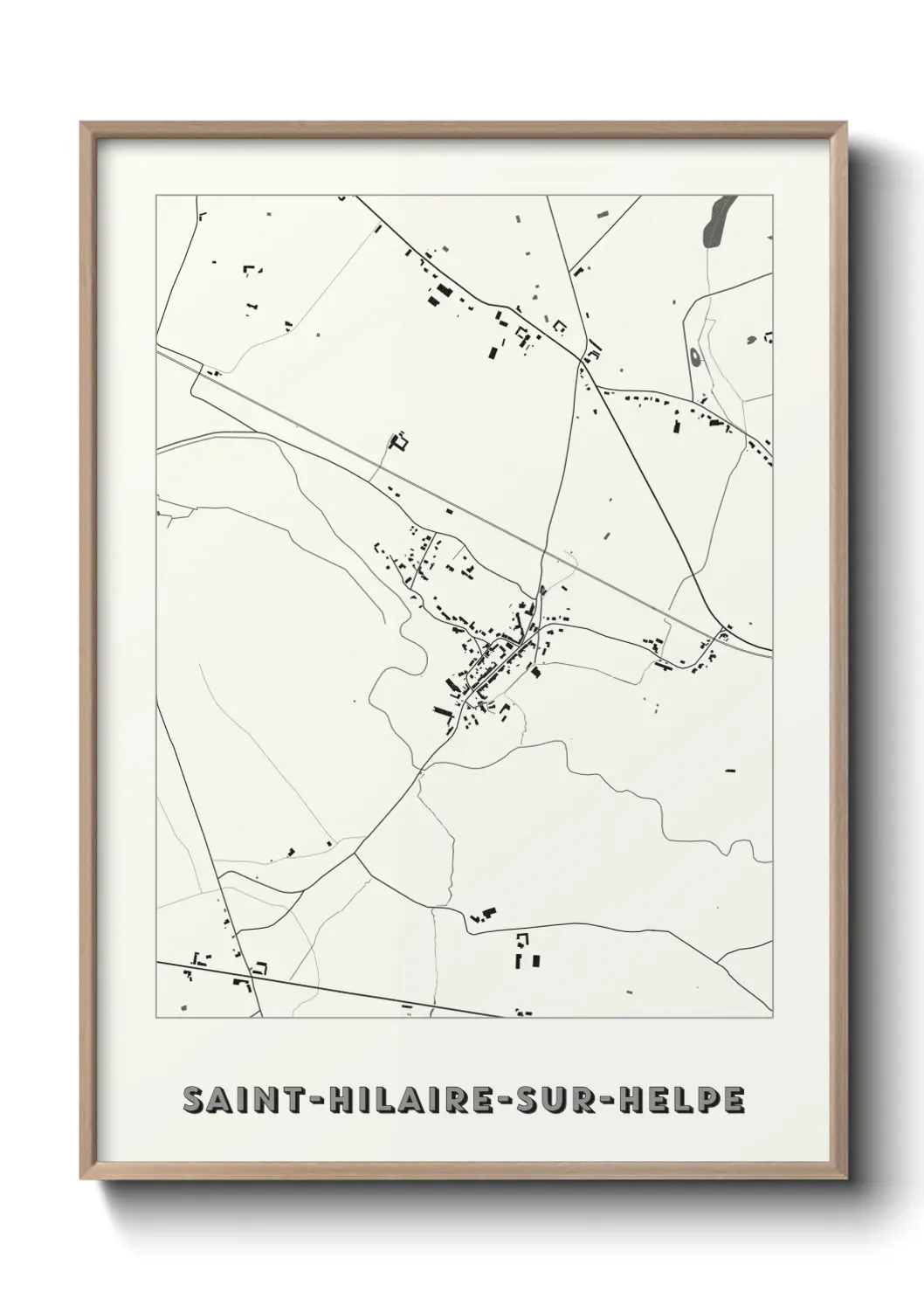 Un poster carte Saint-Hilaire-sur-Helpe