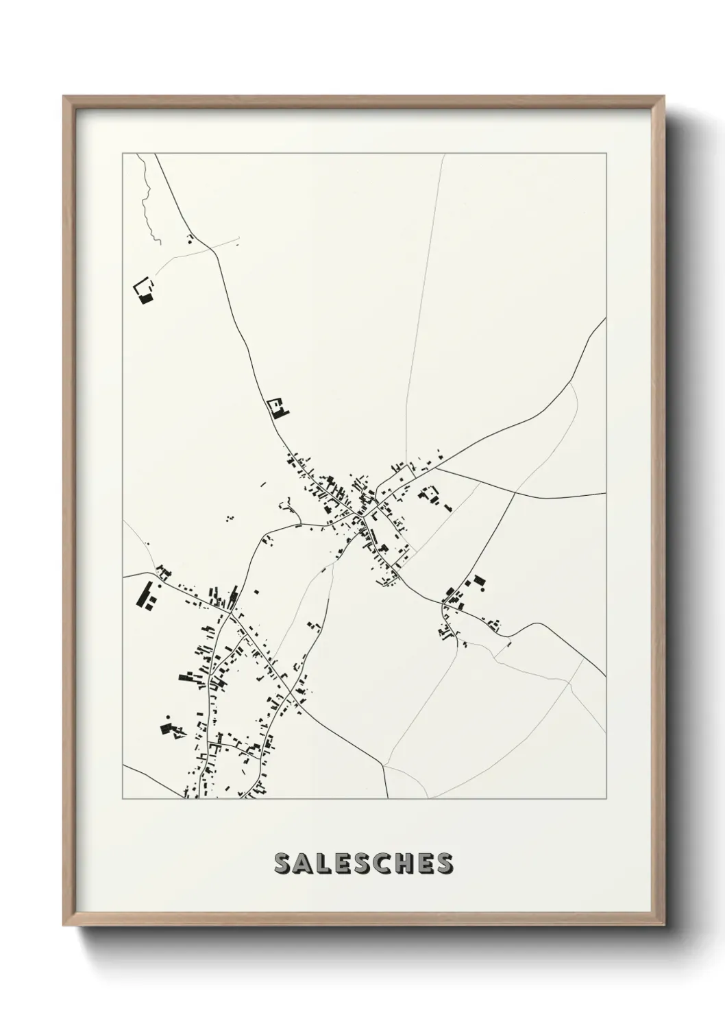Un poster carte Salesches