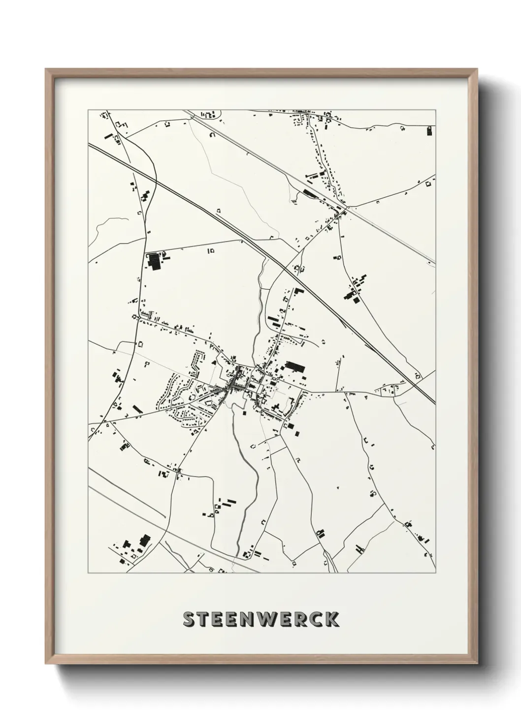 Un poster carte Steenwerck
