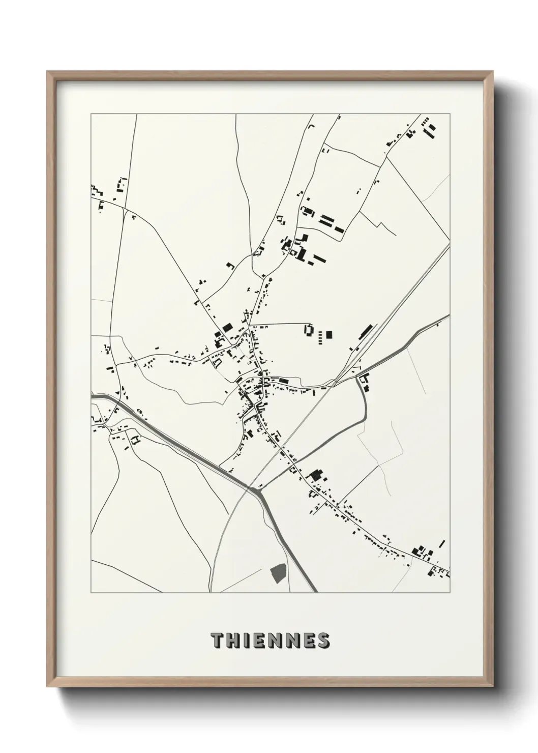 Un poster carte Thiennes