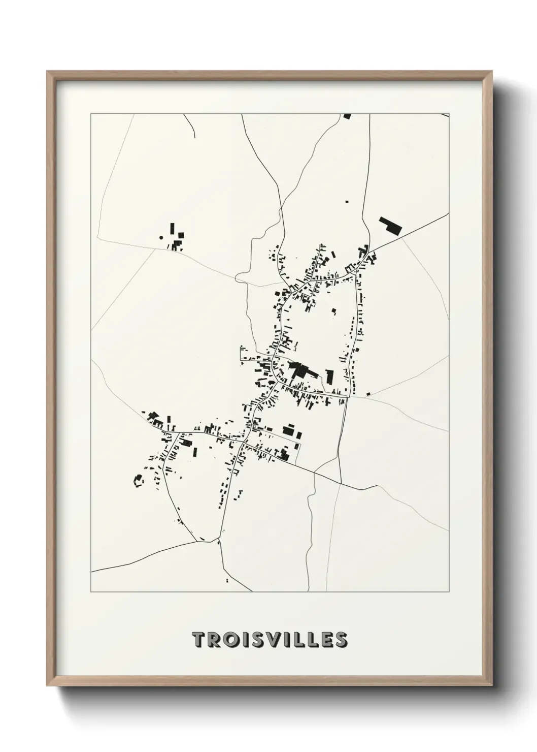 Un poster carte Troisvilles
