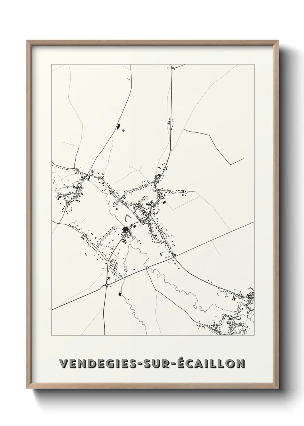 Un poster carte Vendegies-sur-Écaillon