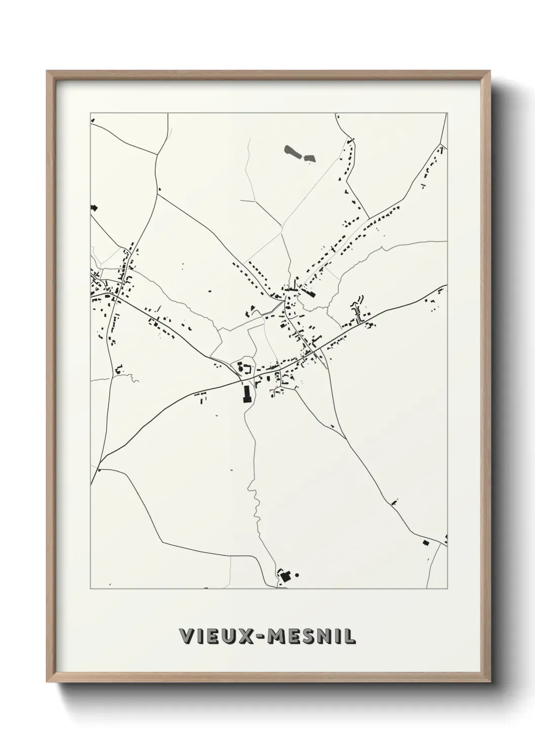 Un poster carte Vieux-Mesnil