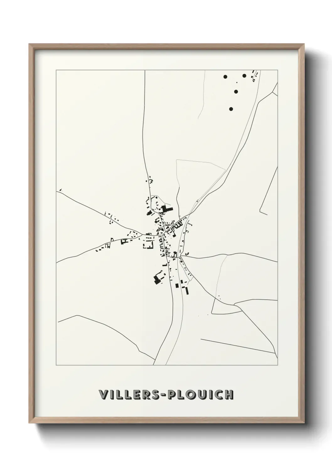 Un poster carte Villers-Plouich