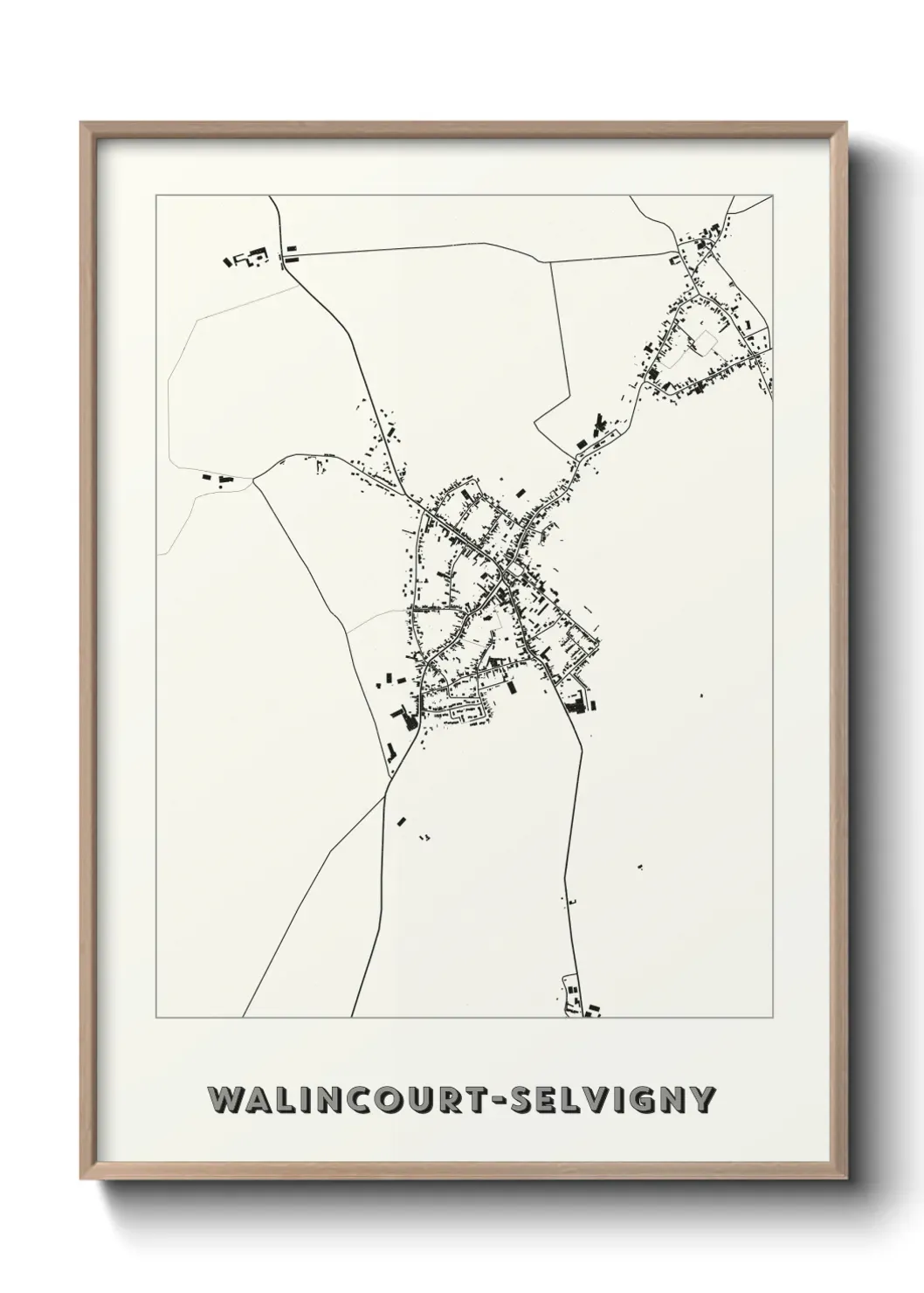 Un poster carte Walincourt-Selvigny