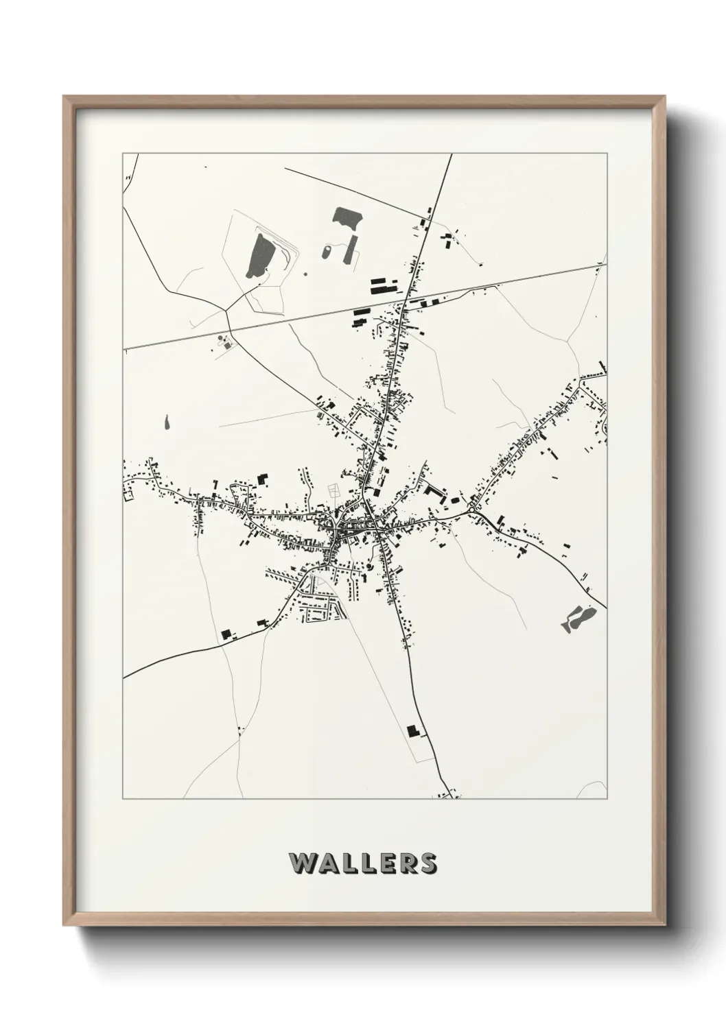Un poster carte Wallers