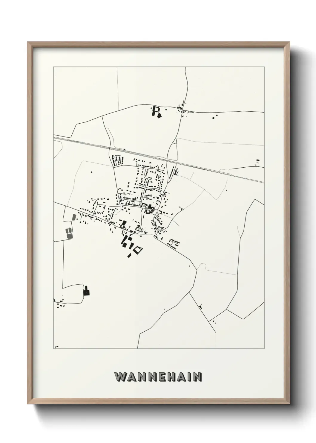 Un poster carte Wannehain