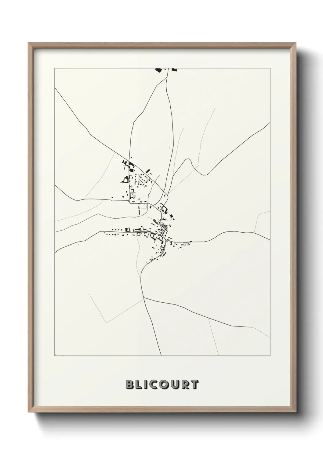 Un poster carte Blicourt
