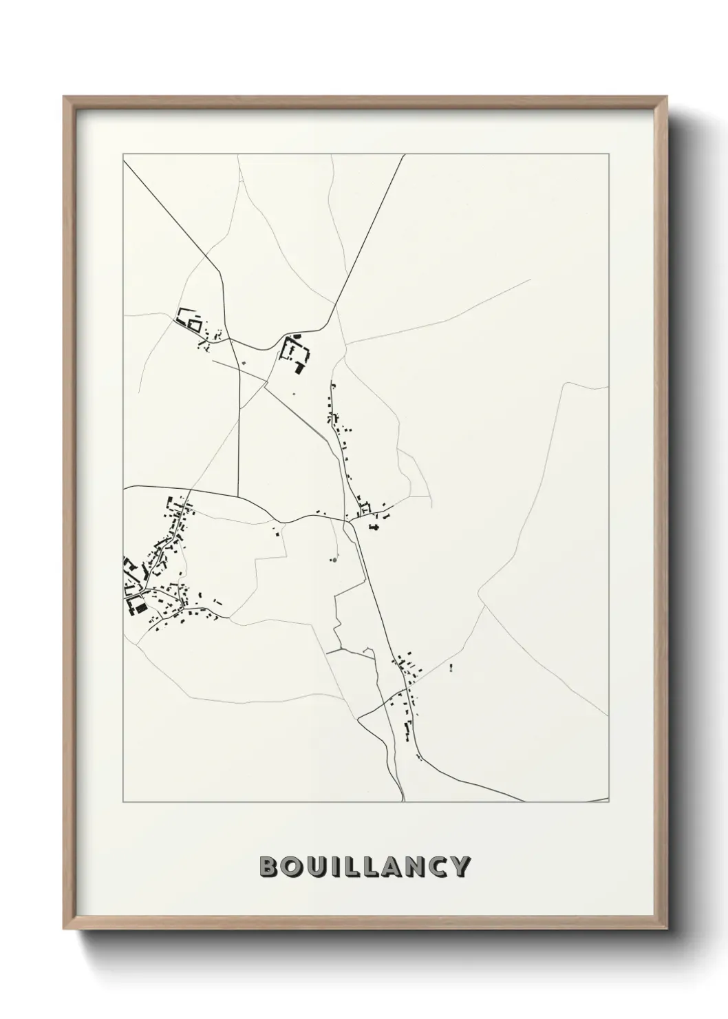 Un poster carte Bouillancy
