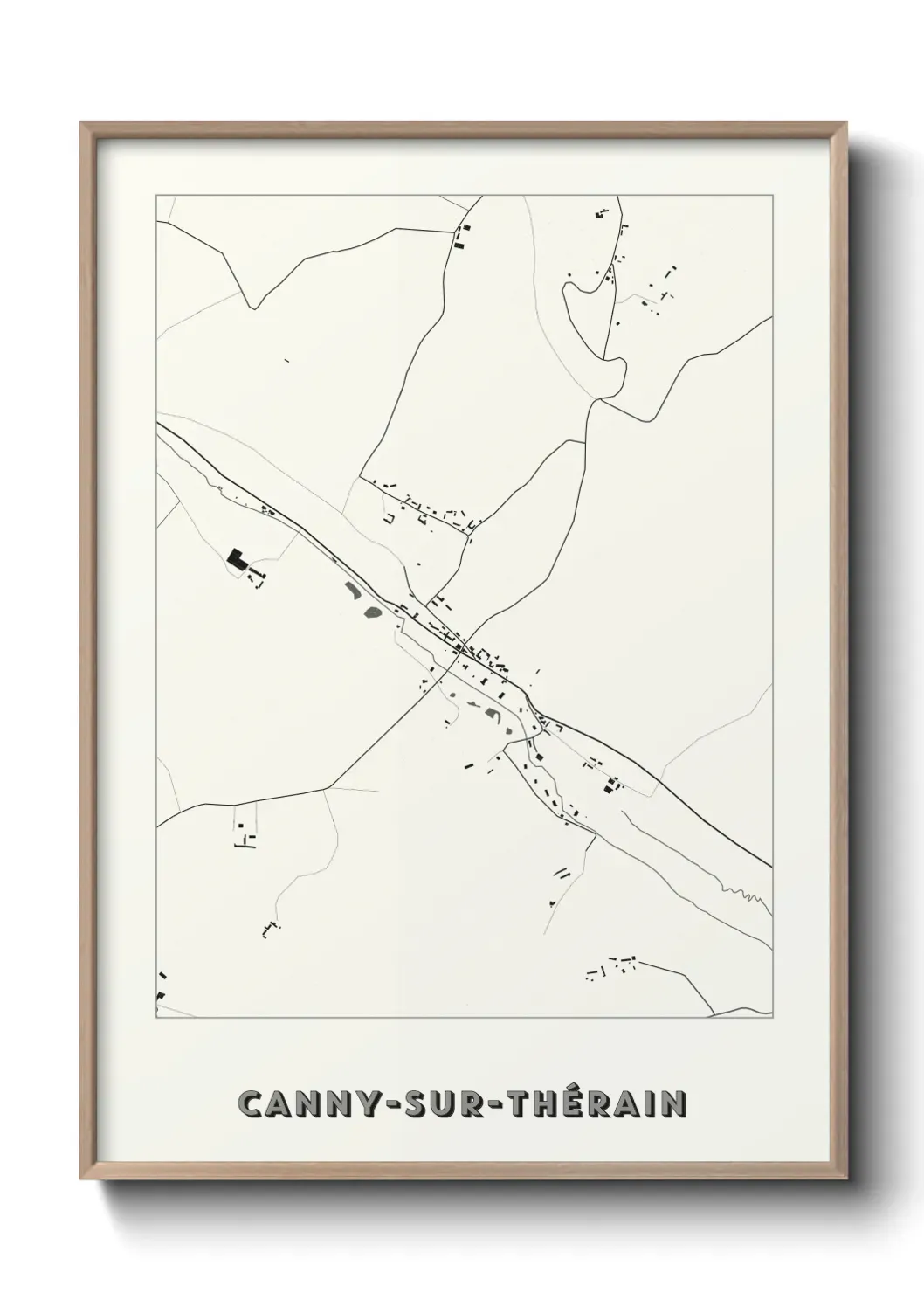 Un poster carte Canny-sur-Thérain