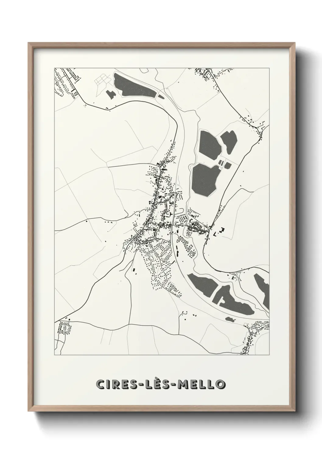 Un poster carte Cires-lès-Mello
