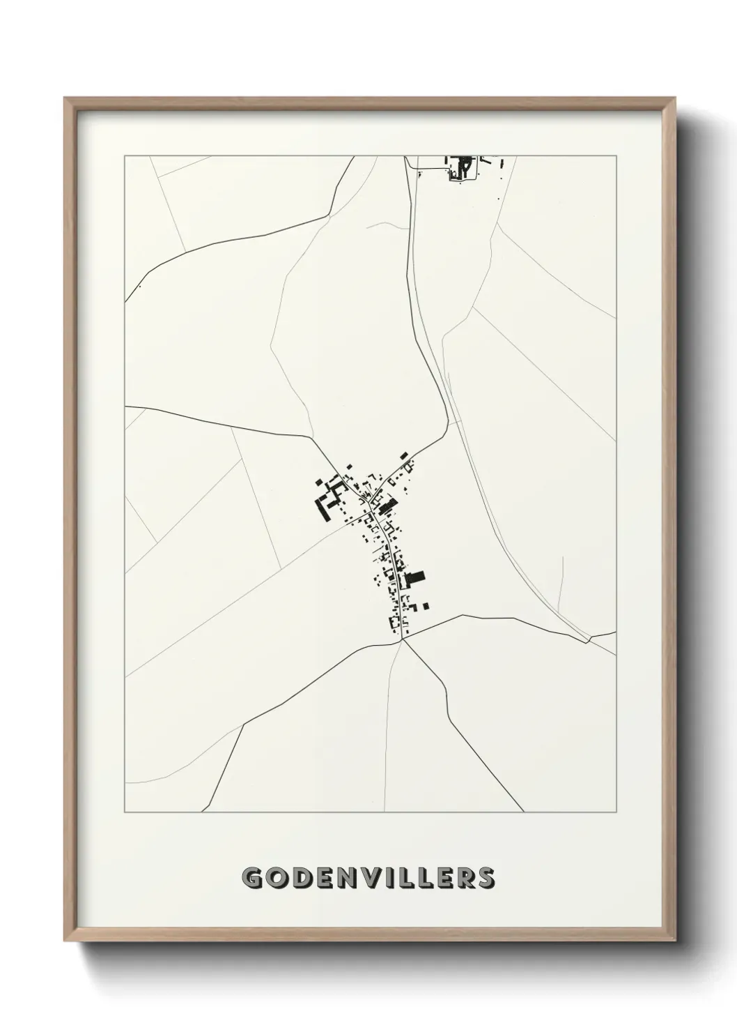 Un poster carte Godenvillers