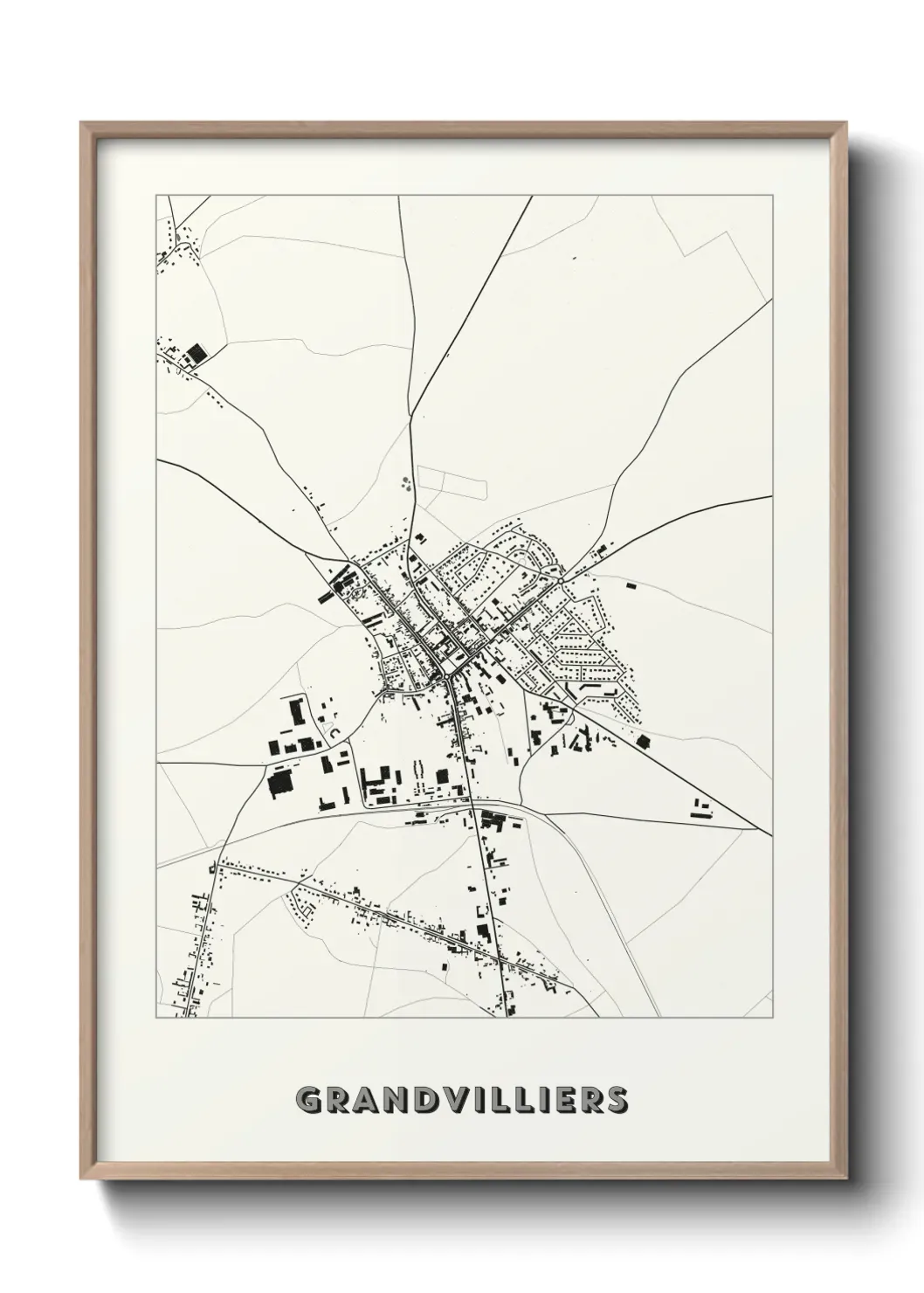 Un poster carte Grandvilliers