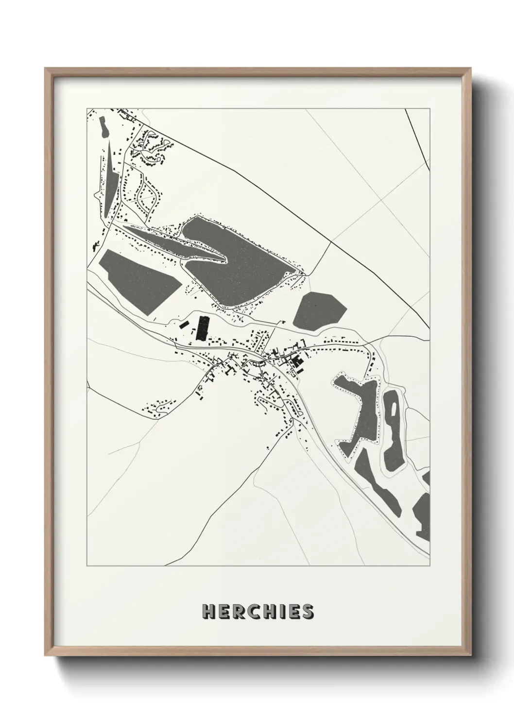 Un poster carte Herchies