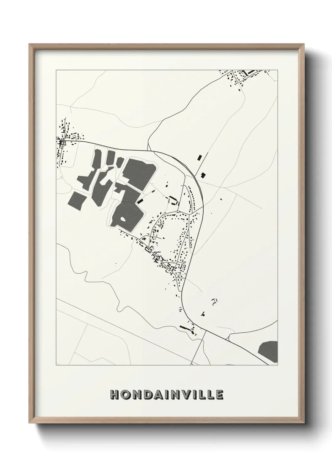 Un poster carte Hondainville