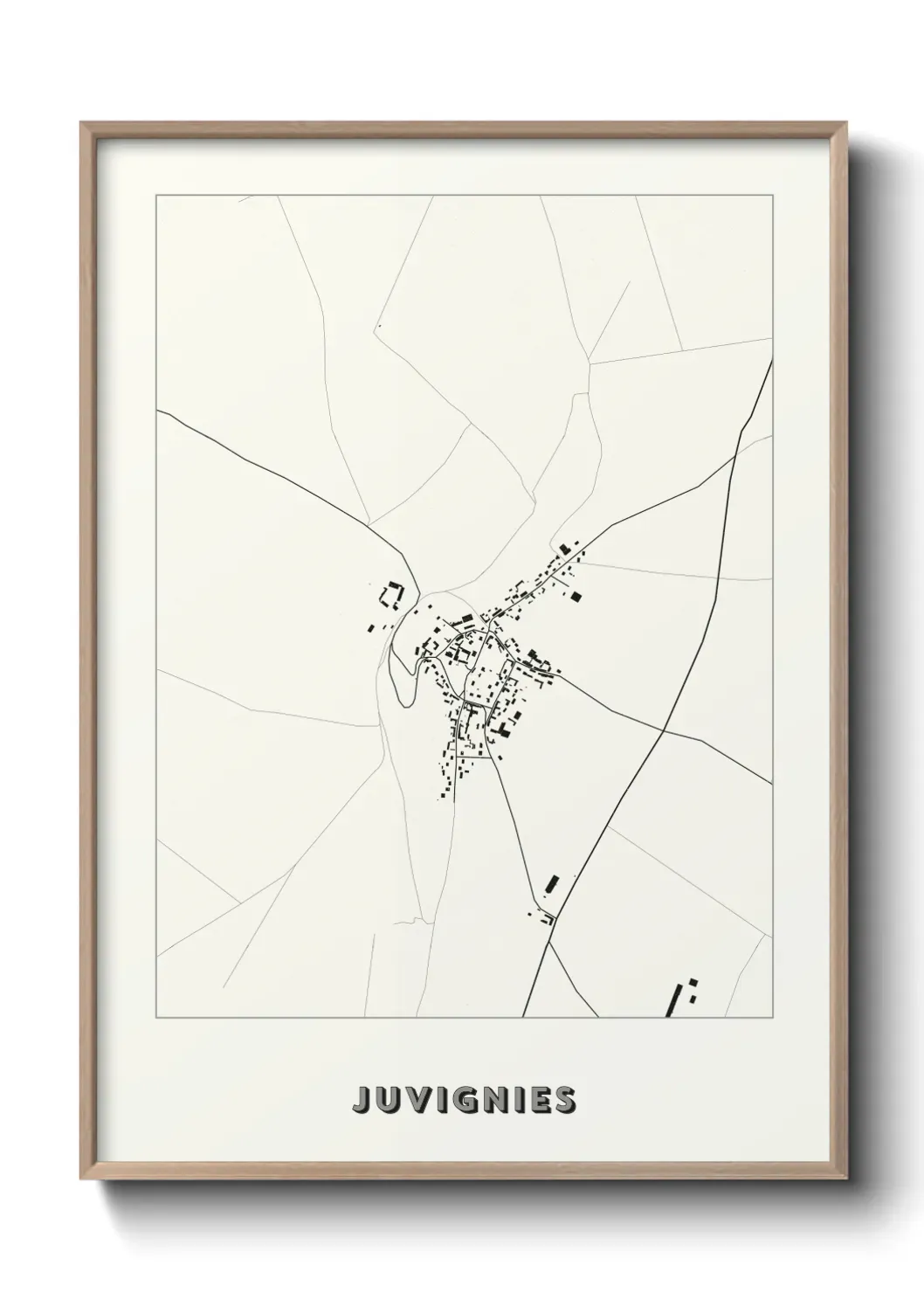 Un poster carte Juvignies