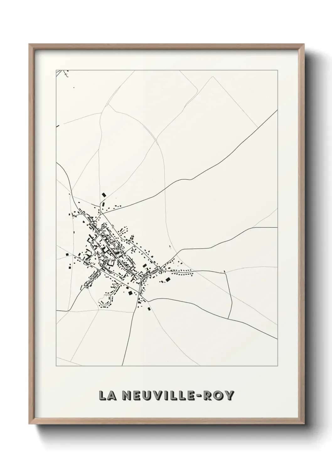 Un poster carte La Neuville-Roy