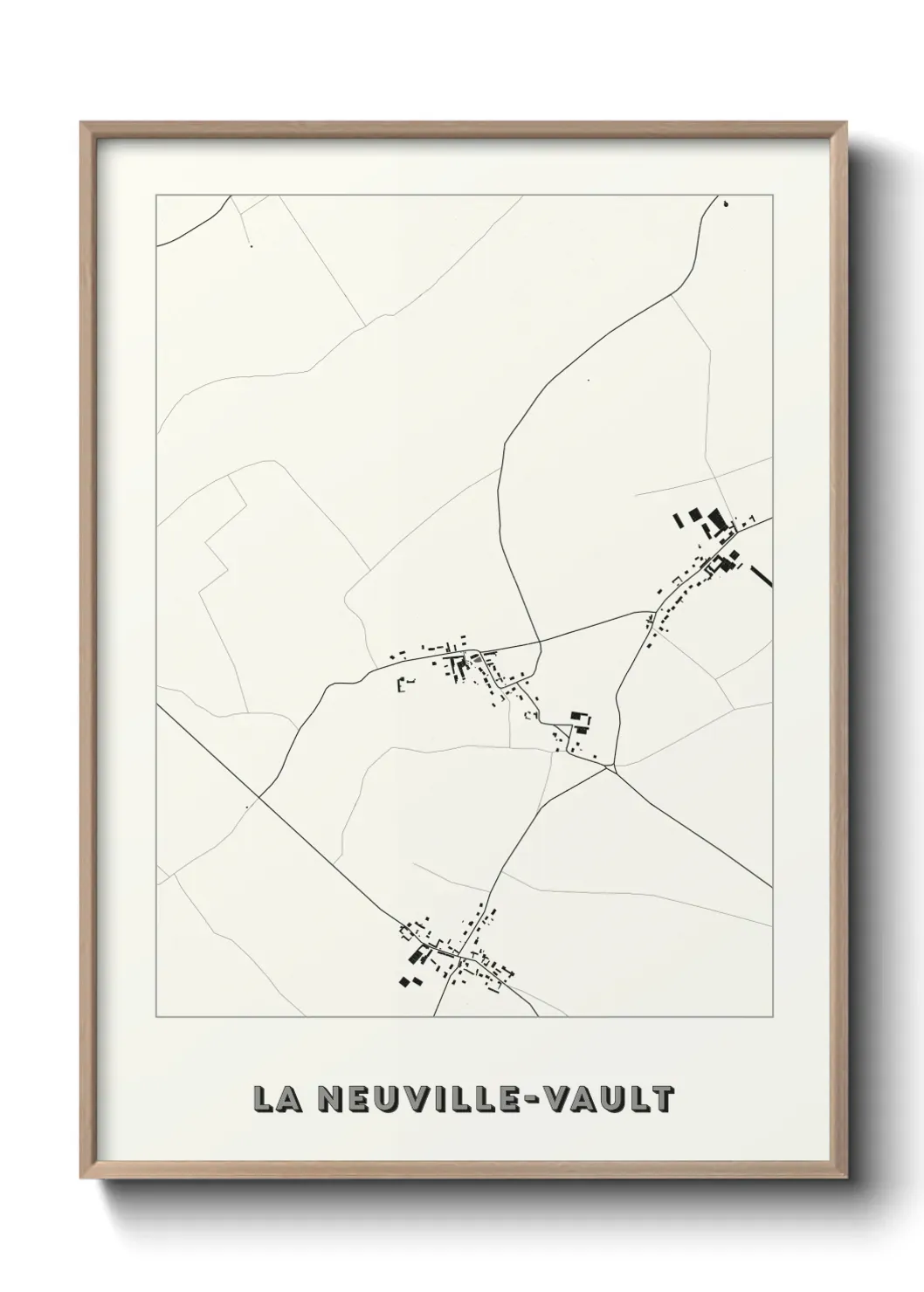Un poster carteLa Neuville-Vault
