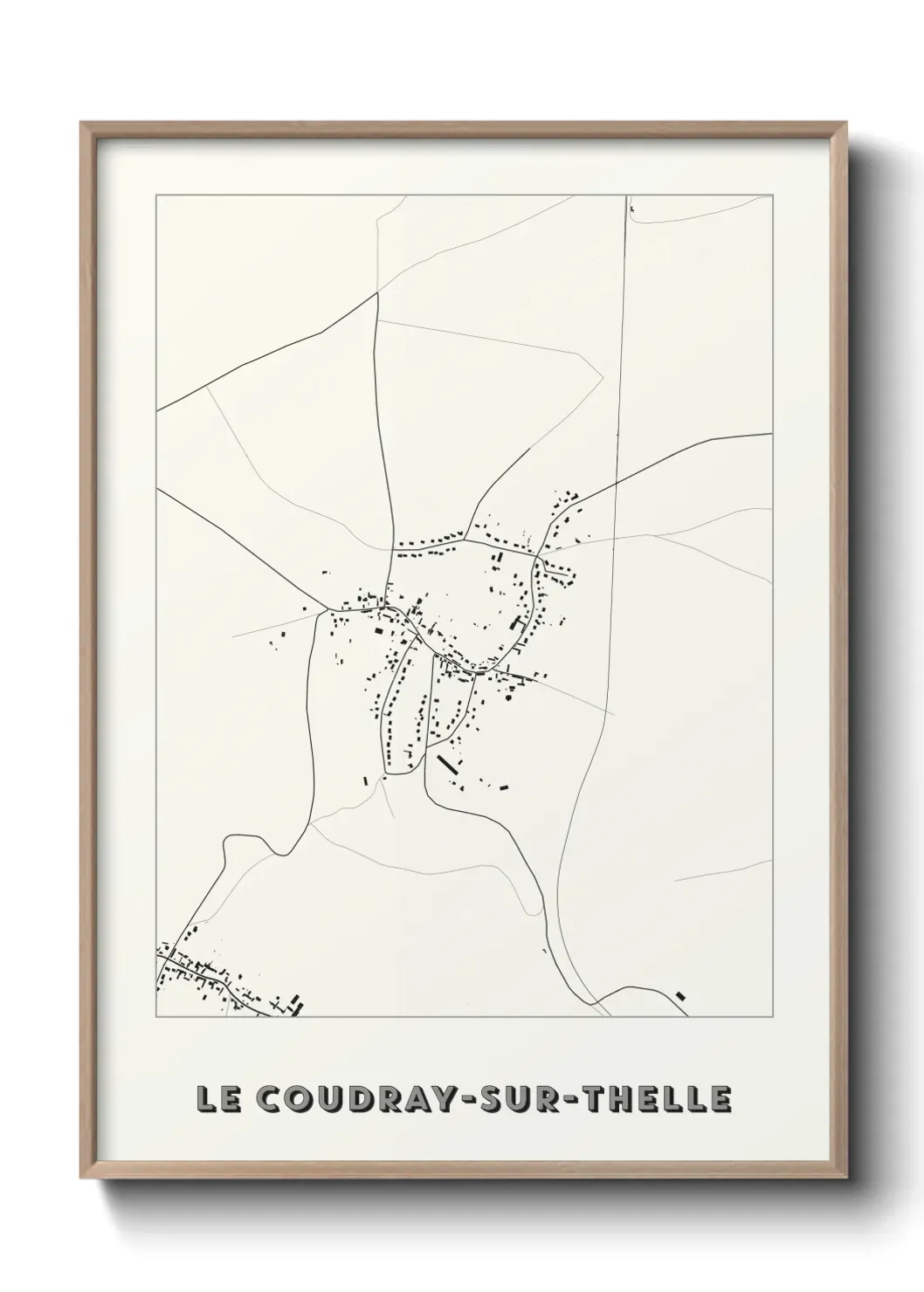 Un poster carte Le Coudray-sur-Thelle