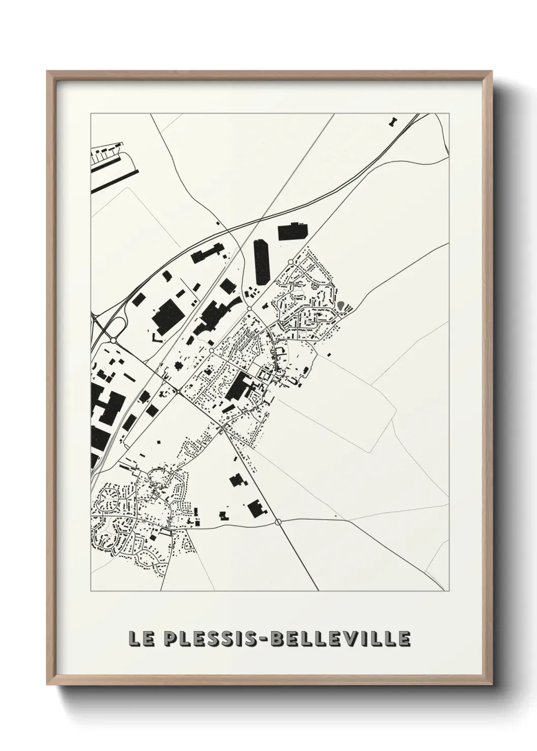 Un poster carte Le Plessis-Belleville