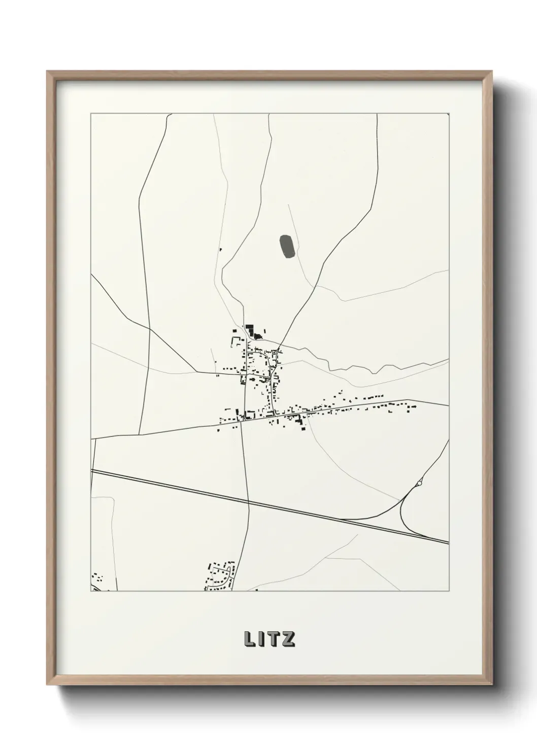 Un poster carte Litz